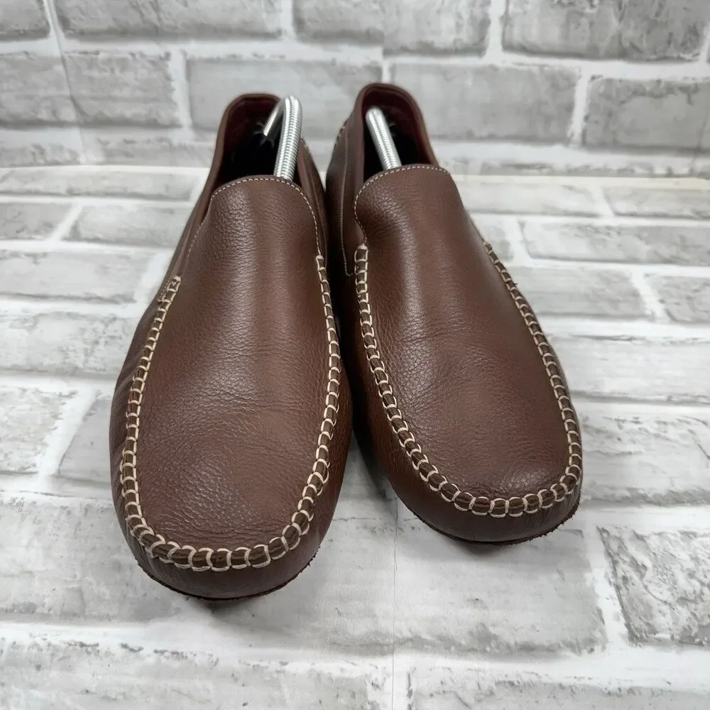 Cole Haan Somerset Venetian Driver Men's Size 12 Brown Leather Slip On Loafers